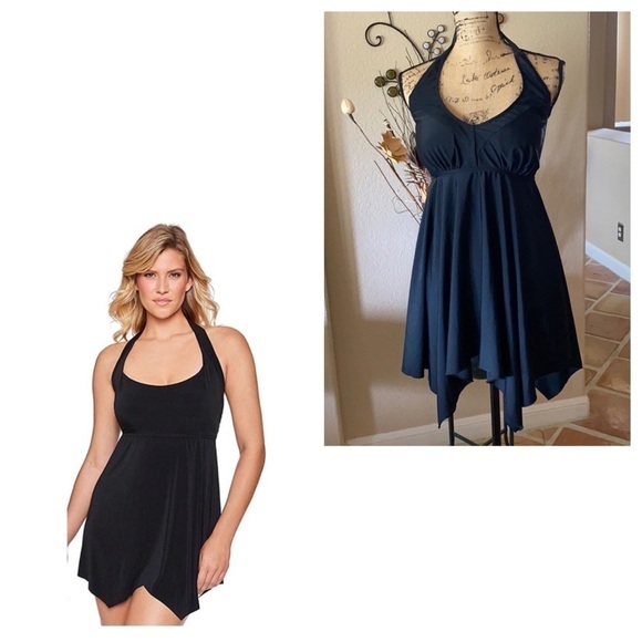 Swim Top Handkerchief Halter-top Medium Gothic Lolita Dark Goth Minimali… - Picture 8 of 8